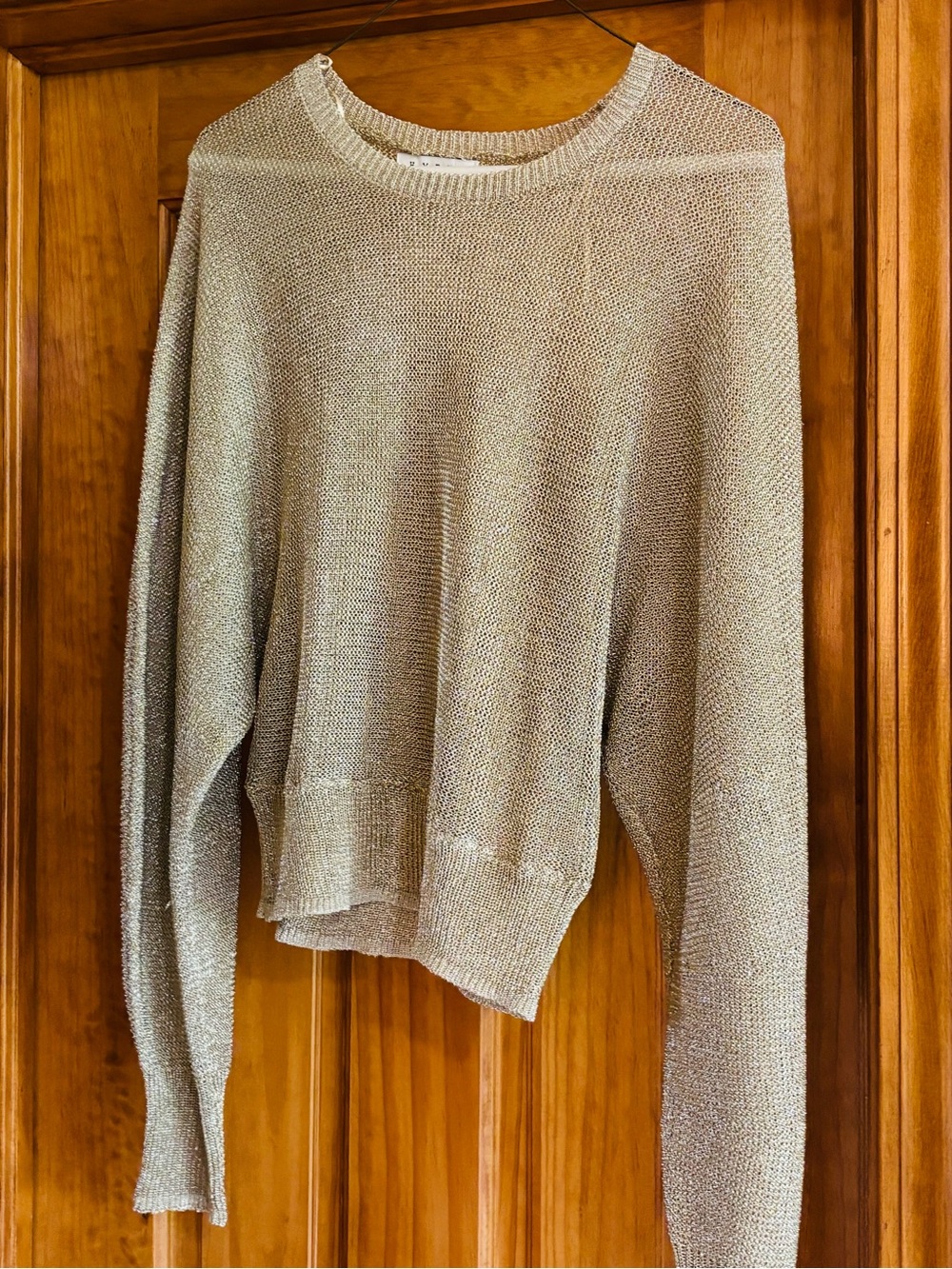 HYFVE Light Gold Metallic Crewneck Sweater - Picture 3 of 10